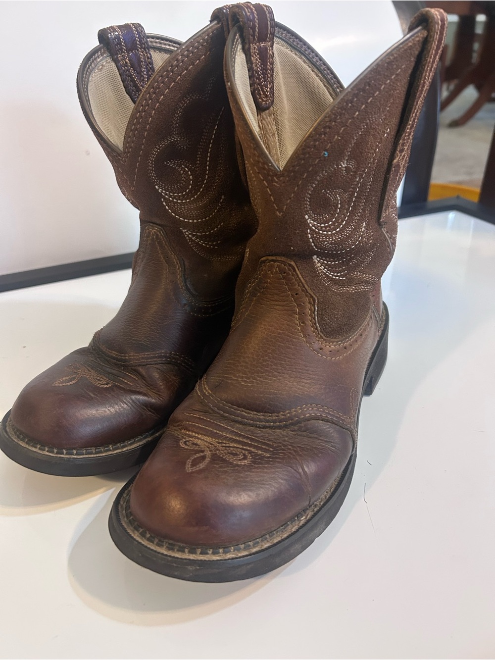 Ariat Ladies 8 B Mediium Fatbaby Heritage Dapper Western Boots - 10029492